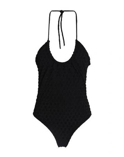 Shop Le Petit Trou Woman One-piece Swimsuit Black Size M Polyamide, Elastane