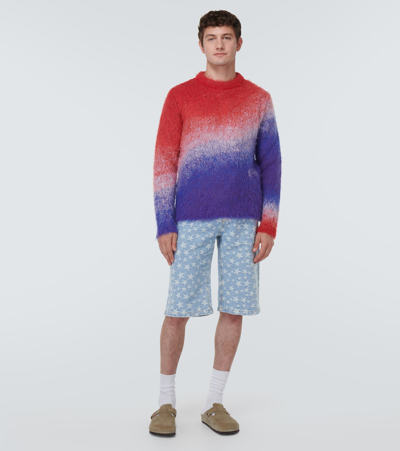 Shop Erl Gradient Mohair-blend Sweater In Multicoloured