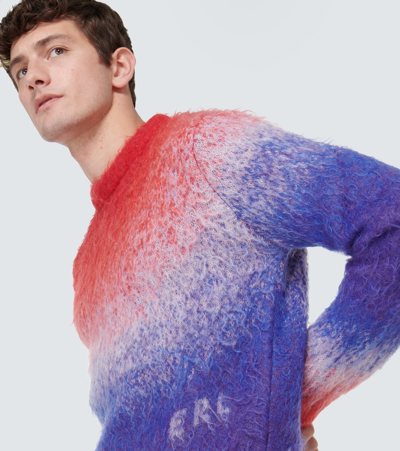 Shop Erl Gradient Mohair-blend Sweater In Multicoloured