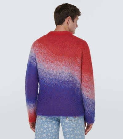 Shop Erl Gradient Mohair-blend Sweater In Multicoloured
