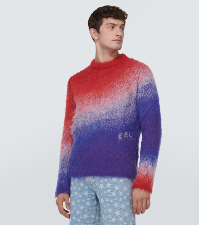 Shop Erl Gradient Mohair-blend Sweater In Multicoloured