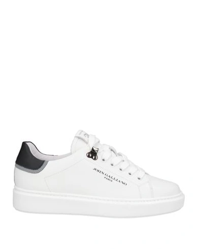Shop John Galliano Woman Sneakers White Size 6 Calfskin