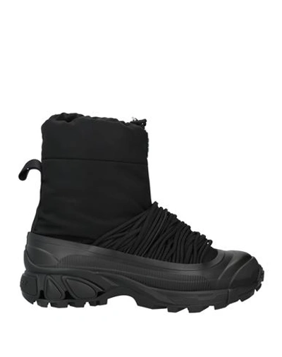 Burberry Man Ankle Boots Black Size 10 Textile Fibers In Black