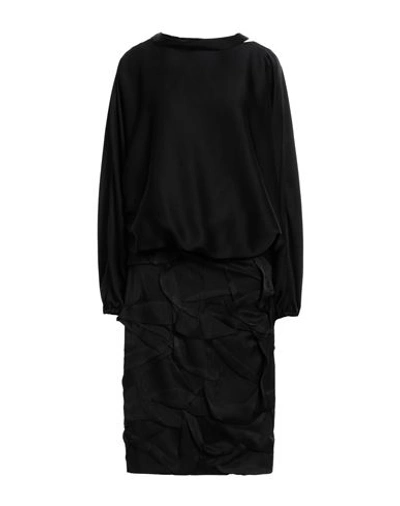 Shop Dries Van Noten Woman Midi Dress Black Size 4 Polyester
