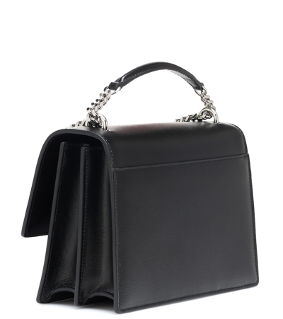 Shop Saint Laurent Medium Sunset Monogram Shoulder Bag In Black