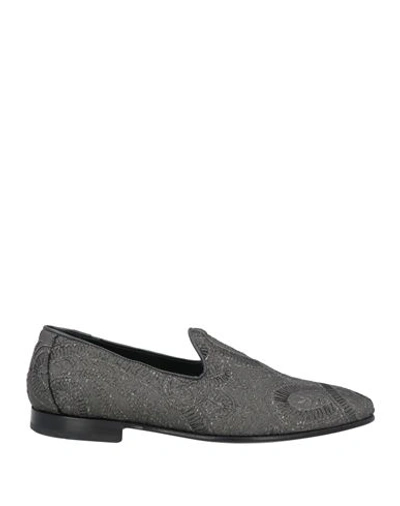 Shop Giovanni Conti Man Loafers Steel Grey Size 9 Textile Fibers