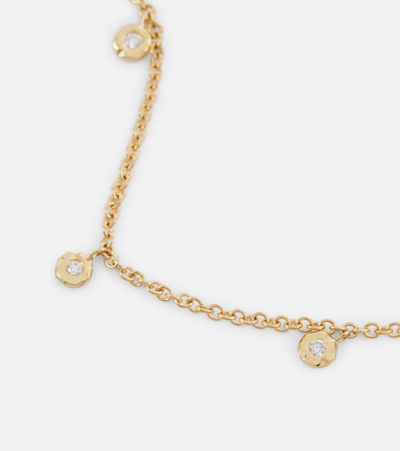 Octavia Elizabeth Micro Nesting Gem 18kt Gold Necklace With Diamonds In Gold