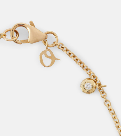 Octavia Elizabeth Micro Nesting Gem 18kt Gold Necklace With Diamonds In Gold