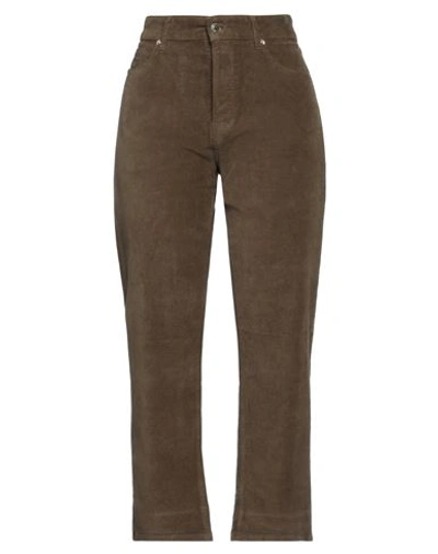 True Nyc Woman Pants Khaki Size 28 Cotton, Elastane In Beige
