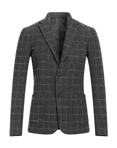 Shop Trussardi Jeans Man Blazer Steel Grey Size 42 Wool, Polyester, Nylon