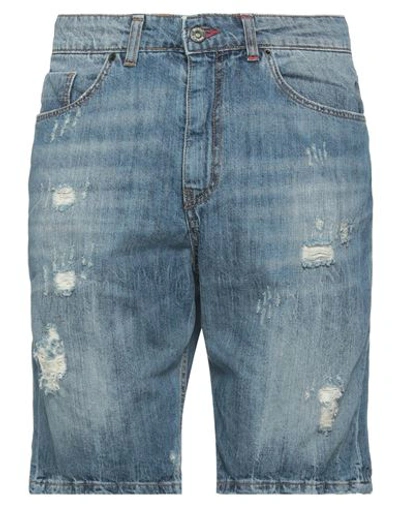 Shop Displaj Man Denim Shorts Blue Size 28 Cotton