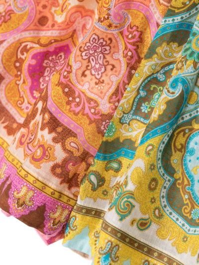 Zimmermann Halcyon Paisley Cotton Shorts In Pink
