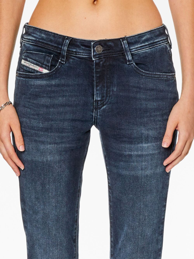 Diesel 1969 D-ebbey Low-rise Flared Jeans In Blue