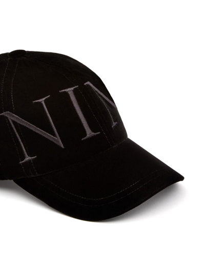 Shop Nina Ricci Logo-embroidered Baseball Cap In Black