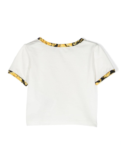 Shop Versace Medusa Baby Barocco-print T-shirt In White