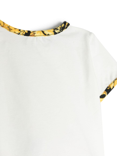 Shop Versace Medusa Baby Barocco-print T-shirt In White