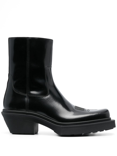 Shop Vtmnts 90mm Western Ankle-boots In Black