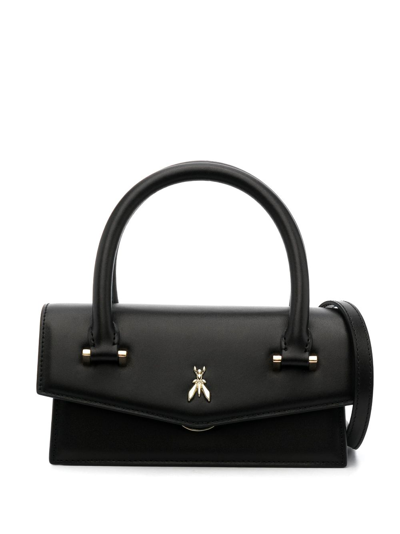 Shop Patrizia Pepe Fly Bamby Leather Bag In Black