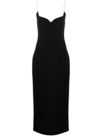 Shop Paris Georgia Sweatheart-neck Maxi Dress In Black