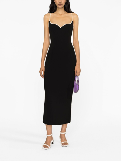Paris Georgia Sweatheart-neck Maxi Dress In Black
