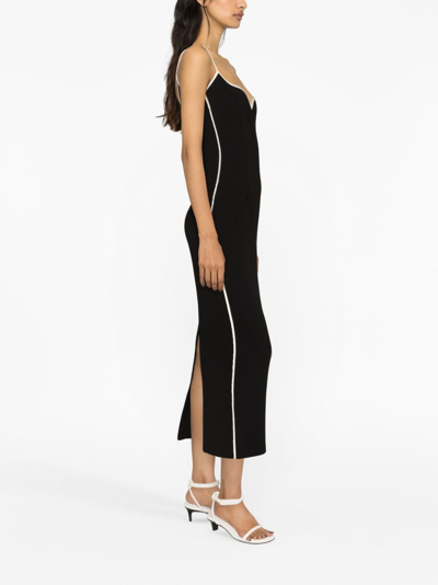Paris Georgia Sweatheart-neck Maxi Dress In Black