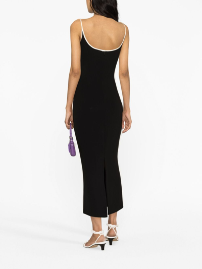 Paris Georgia Sweatheart-neck Maxi Dress In Black