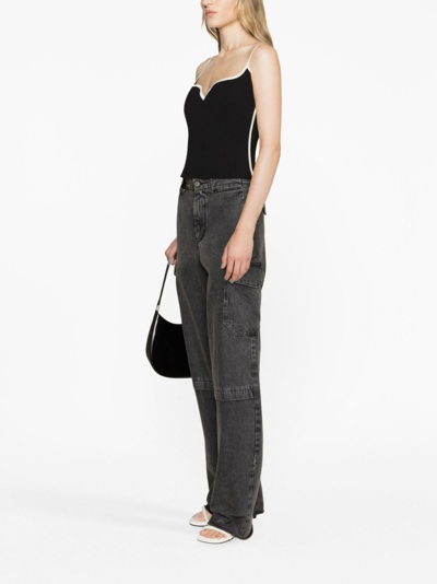 HEART 对比边吊带上衣