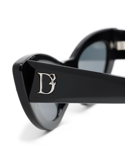 Dsquared2 Crystal-embellished Cat-eye Sunglasses In Black