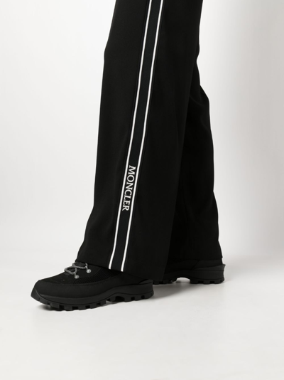 Shop Moncler Straight-leg Drawstring Trousers In Black