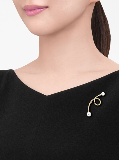 Tasaki 18kt Yellow Gold A Fine Balance Pearl Brooch In Gold