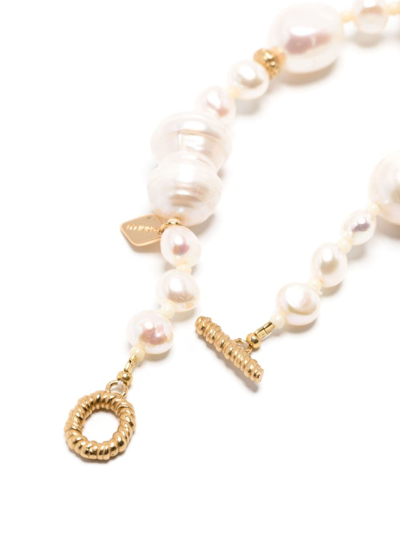 Shop Anni Lu Bar-pin Pearl Bracelet In White