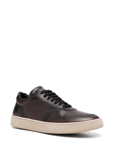 Officine Creative Low-top Leather Sneakers In Brown