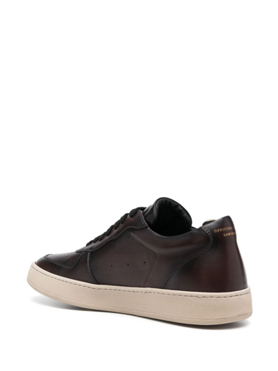 Officine Creative Low-top Leather Sneakers In Brown