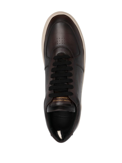 Officine Creative Low-top Leather Sneakers In Brown