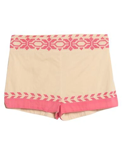 Shop Pin Up Stars Woman Beach Shorts And Pants Beige Size L Cotton