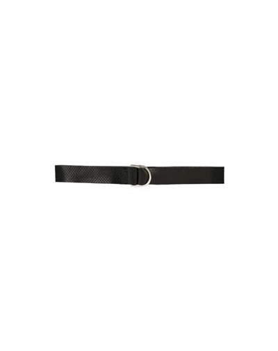 Shop Ben Taverniti Unravel Project Woman Belt Black Size 43 Soft Leather