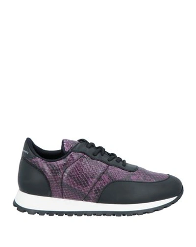 Giuseppe Zanotti Woman Sneakers Plum Size 8 Soft Leather In Purple