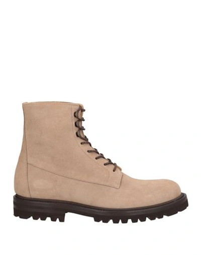 Shop Brunello Cucinelli Man Ankle Boots Beige Size 9 Leather