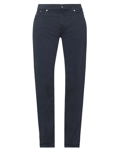 Mp Massimo Piombo Man Pants Midnight Blue Size 32 Cotton, Elastane In Blue