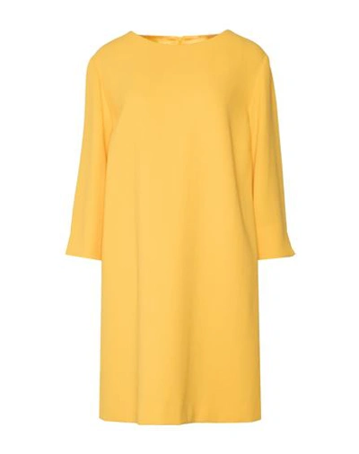 Shop Anita Di. Woman Mini Dress Yellow Size 14 Wool
