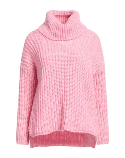 Shop Aragona Woman Turtleneck Pink Size 8 Baby Alpaca Wool, Merino Wool, Polyamide