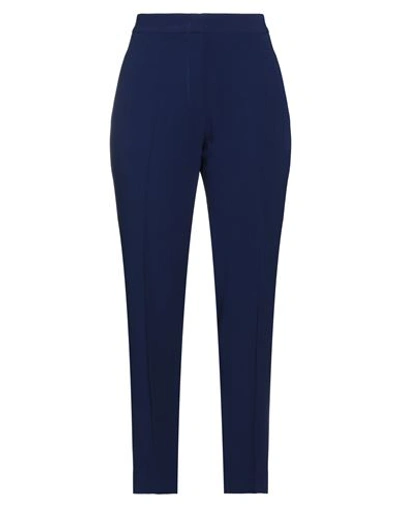 Shop Sartoria 74 Woman Pants Navy Blue Size 8 Acrylic, Viscose