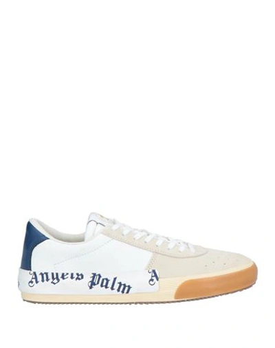 Shop Palm Angels Man Sneakers Beige Size 7 Soft Leather