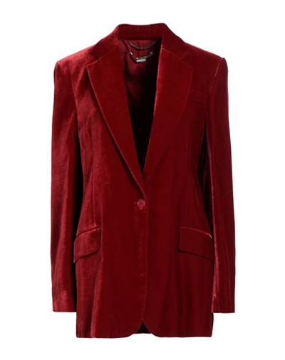 Shop Stella Mccartney Woman Blazer Red Size 4-6 Viscose, Cupro