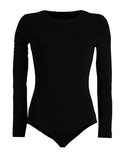 Shop Maison Margiela Woman Bodysuit Black Size 6 Viscose, Elastane