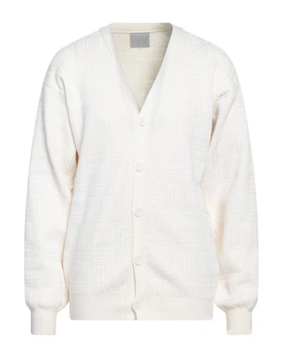 Vtmnts Man Cardigan Ivory Size Xl Merino Wool In White