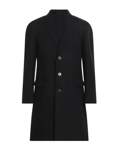 Shop Neil Barrett Man Coat Black Size 40 Wool, Polyester
