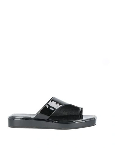Shop Jeffrey Campbell Woman Toe Strap Sandals Black Size 10 Soft Leather