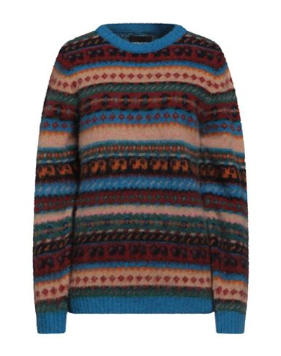 Shop Howlin' Woman Sweater Azure Size Xl Wool In Blue