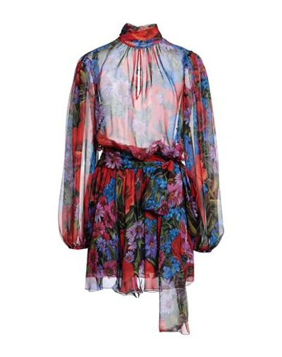 Shop Dolce & Gabbana Woman Mini Dress Red Size 12 Silk